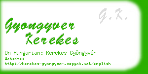 gyongyver kerekes business card