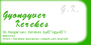 gyongyver kerekes business card